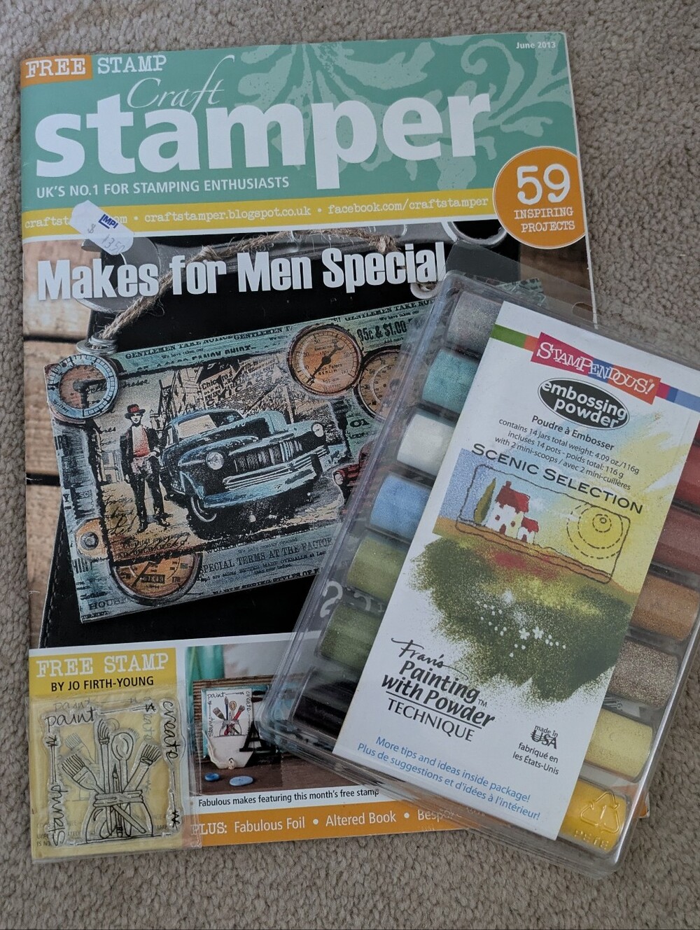 Magazine & Embossing Powder- Multicolor